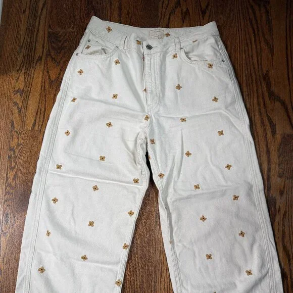 Sezane Le Crop - Sézane X Lucia Vergara Ecru With Ampola Embroidery - Size 42 - Picture 2 of 5